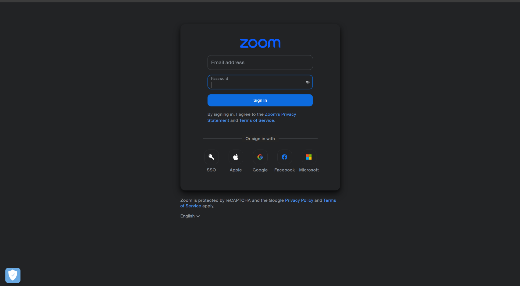 Zoom sign-in screen prompting the user to authenticate before authorizing Clara